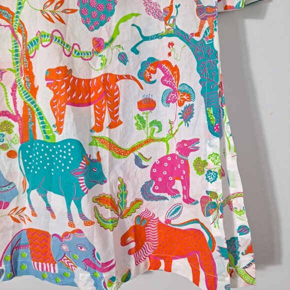 Gretchen Scott Bright Elephant Wild Leaves Tunic Cover-up - Picture 7 of 12